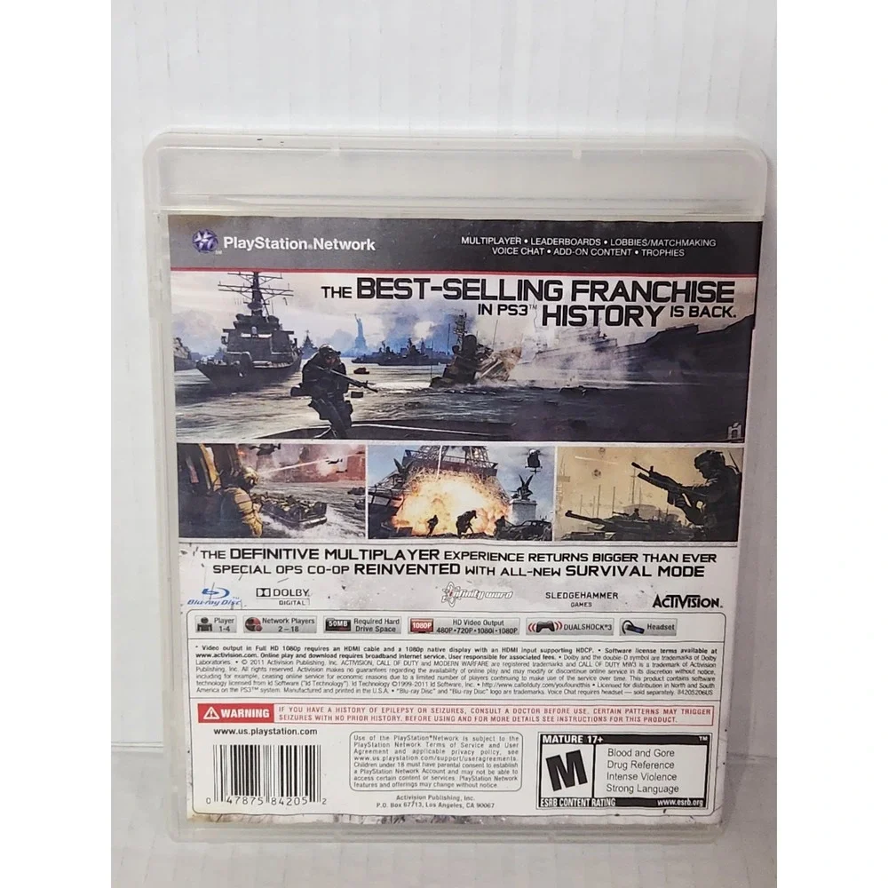 PS3: Call of Duty:‎ Modern Warfare 3 (Sony PlayStation 3) MW3